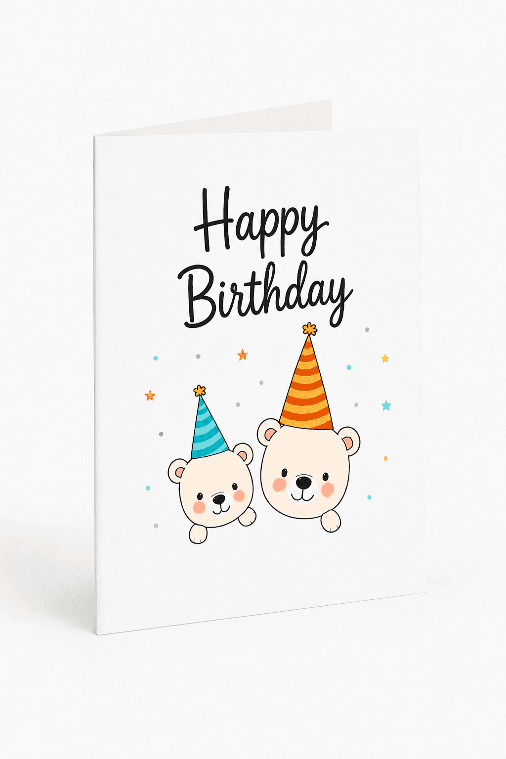 Foldable birthday card template preview